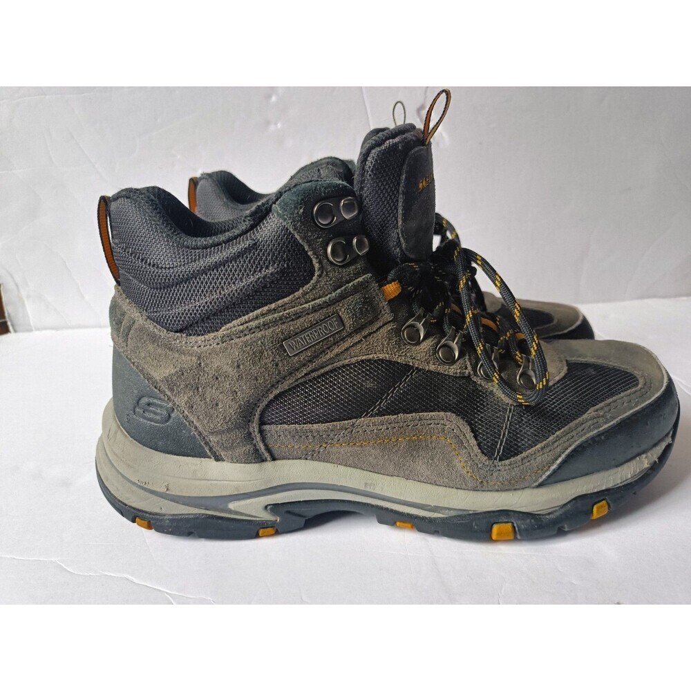 Skechers Trego Pacifico Hiking Boots Men's Size 8 Gray Relaxed Fit 65672